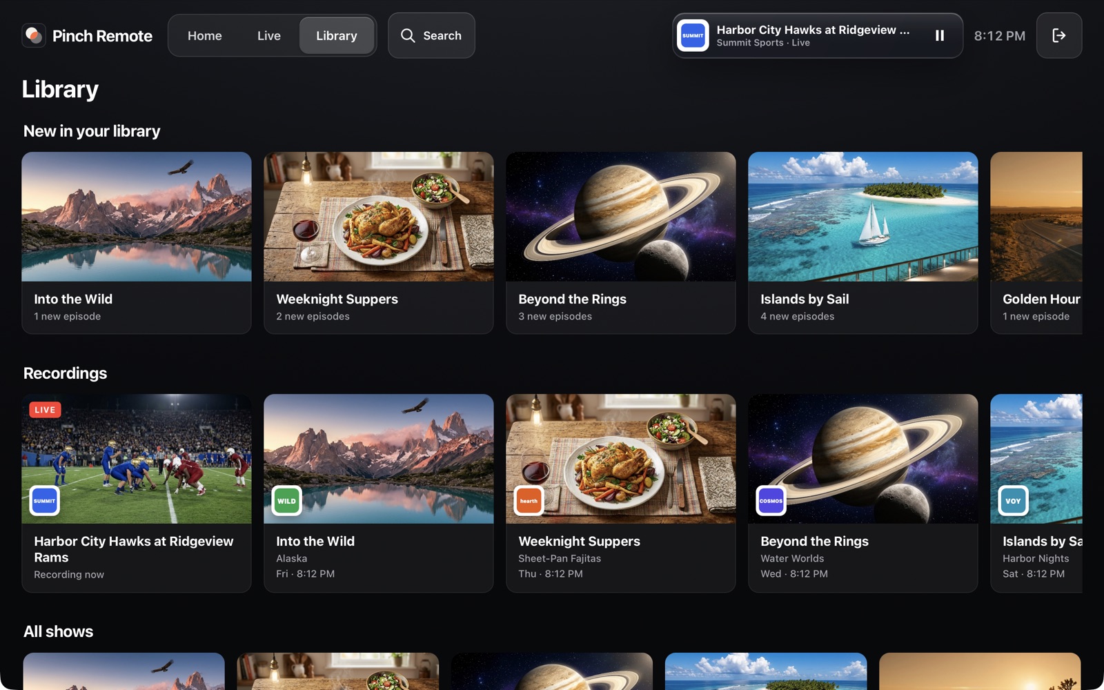 The Library, with new episodes and recordings.
